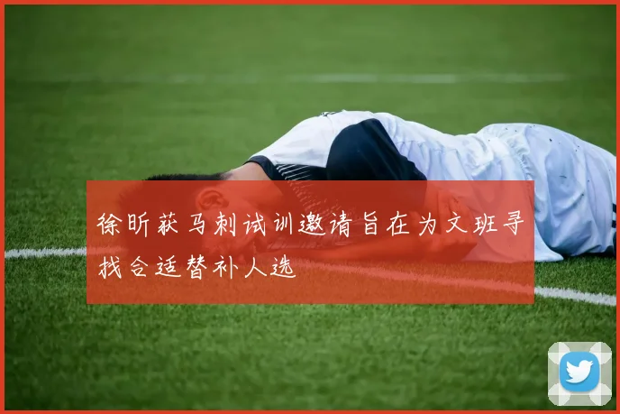 徐昕获马刺试训邀请旨在为文班寻找合适替补人选